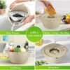 Drain Basket Stainless Steel Thickened Inner Liner Set Home Use Rotatable Double-Layer Shredding Fruit and Vegetable Washing Basket
